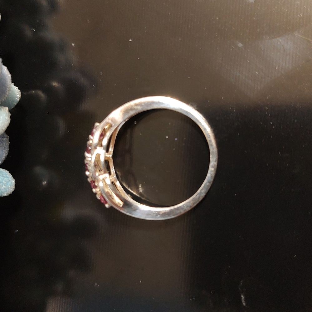 Silver Rhodolite Garnet Ring - Picture 6 of 7